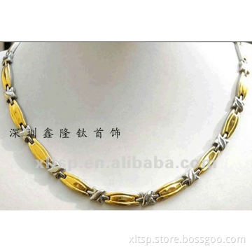 Wholesale Gold-plated Titanium NecklaceTT69